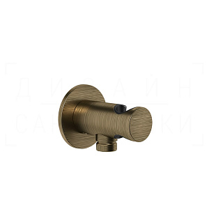 Gessi Anello Шланговое подключение с держателем для душа, цвет: antique brass 63461#713