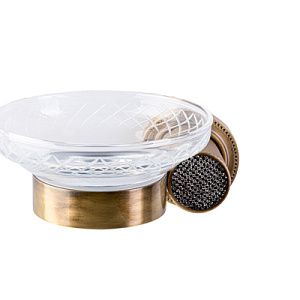 Boheme Royal Cristal Мыльница со стеклянной чашей, подвесная, цвет: bronze 10923-BR