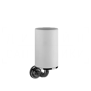 Gessi Venti20 Стакан подвесной, керамический Neolite, цвет: white/black metal PVD 65407#706