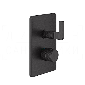 Gessi Inciso Термостат для душа встраиваемый, на 1 потребитель, внешняя часть, цвет: aged bronze 58132#187