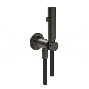 Gessi Inciso Гидроершик без смесителя, шланг 125 см, цвет: black metal brushed PVD 58151#707