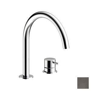 Almar Round Смеситель для раковины на 2 отверстия, без д/к, излив 22,1 см, цвет: brushed gun metal E214005.GM