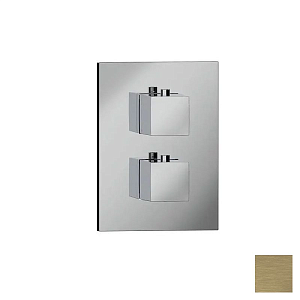 Almar Core Square Термостат для душа, внешняя часть на 2 потребителя, цвет: PVD brushed high brass E176822.HB