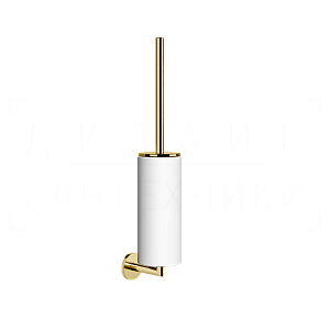 Gessi Ventaglio Ершик для унитаза подвесной, с кермической колбой Neolite, цвет: white/gold PVD 63619#246