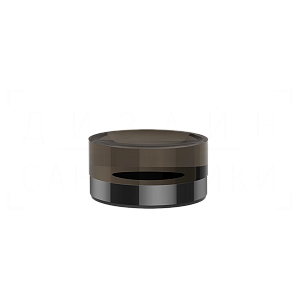 Gessi Perle Мыльница с стеклянной чашей, настольная, цвет: black metal PVD 74826#706
