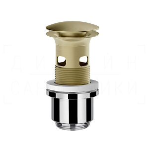 Gessi Донный клапан с переливом “Stop&Go”, цвет: brushed brass PVD 01422#727
