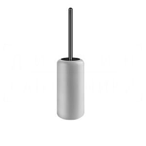 Gessi Goccia Ершик для унитаза напольный, с кермической колбой Gres, цвет: white/black metal PVD 38043#706