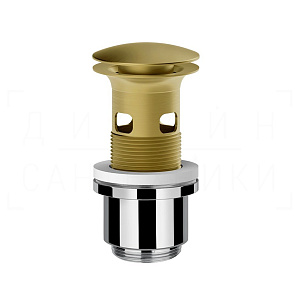 Gessi Донный клапан с переливом “Stop&Go”, цвет: gold brushed 01422#716