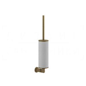 Gessi Inciso Ершик для унитаза подвесной, с кермической колбой Neolite, цвет: white/antique brass 58519#713