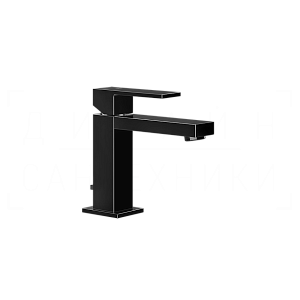 Gessi Rettangolo Смеситель для раковины, с донным клапаном, излив 12,9 см, цвет: black metal PVD 20001#706