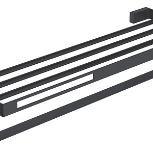 Boheme Q Полка для полотенец 60x23 см, подвесная, цвет: black 10947-B