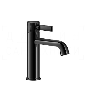 Gessi Inciso Смеситель для раковины, с донным клапаном, излив 13,5 см, цвет: black metal PVD 58001#706