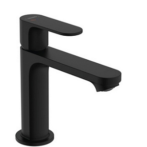 Hansgrohe Rebris S Смеситель для раковины однорычажный, с донным клапаном, цвет: матовый черный 72519670