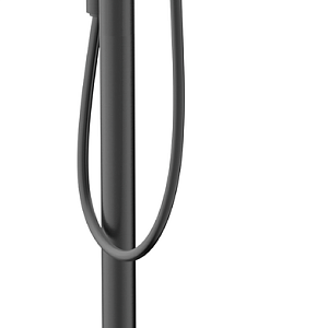 Hansgrohe Vivenis Смеситель для ванны напольный с душевым набором, цвет: шлифованный черный хром 75445340