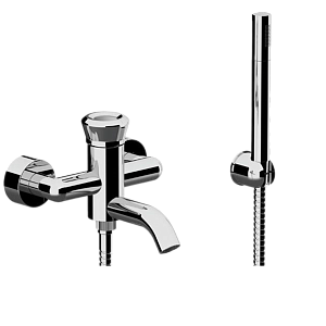 Remer Element Смеситель для ванны с душем, лейка, держатель, шланг 150 см, цвет: cromo ET02