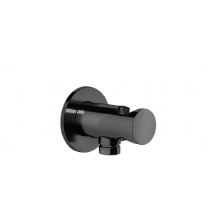 Gessi Anello Шланговое подключение с держателем для душа, цвет: black metal PVD 63461#706