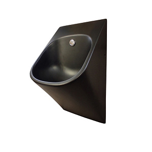 ArtCeram La Fontana 2.0 Писсуар подвес. с скрытым подводом воды, покрытие Saniglaze, цвет:matt black LFO002 17 00