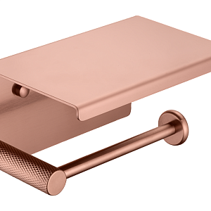 Boheme Uno Держатель туалетной бумаги с полочкой, подвесной, цвет: copper brushed 10971-CB