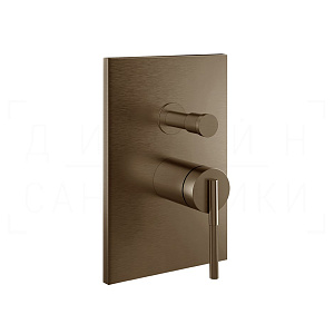 Gessi Ingranaggio Смеситель для душа встраив., на 2 потреб., внешняя часть, цвет: coffee bronze PVD 63577#761