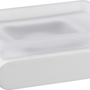 Remer Lounge Мыльница с чашей из матового стекла, подвесная, цвет: bianco opaco LN10BO