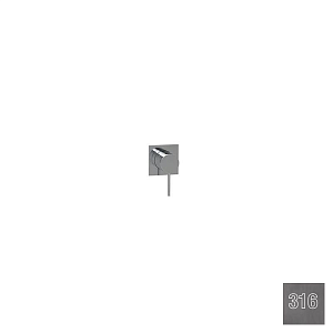 Almar Modular Square Смеситель для душа, внешняя часть на 1 потребитель, цвет: 316 brushed gun metal E180190.GM316