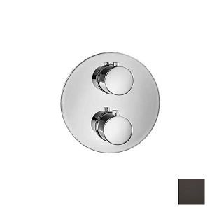 Almar Core Round Термостат для душа, внешняя часть на 2 потребителя, цвет: PVD polished deep black E176832.DB