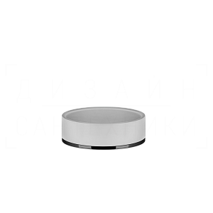 Gessi Inciso Мыльница с керамической чашей Neolite, настольная, цвет: white/black metal PVD 58525#706