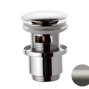 Remer Донный клапан click-clack с переливом, цвет: nichel spazzolato opaco 905CC2114NPO