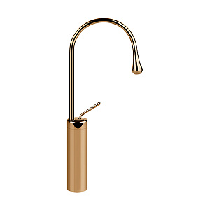 Gessi Goccia Смеситель для раковины высокий, без дон. клап., излив 30,6 см, цвет: warm bronze PVD 33608#735