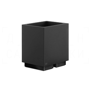 Gessi Inverso/Rettangolo Стакан настольный, керамический Neolite, цвет: black/black metal PVD 20832#706