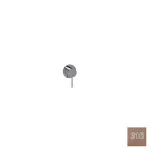 Almar Modular Round Смеситель для душа, внешняя часть на 1 потребитель, цвет: 316 PVD brushed copper E180140.CO316