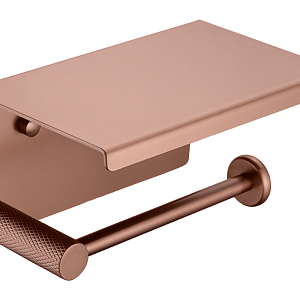 Boheme Uno Держатель туалетной бумаги с полочкой, подвесной, цвет: brushed bronze 10971-BRB