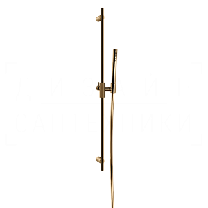 Gessi Inverso Душевой гарнитур: ручной душ, штанга, держатель, шланг 150 см, цвет: warm bronze PVD 63584#735