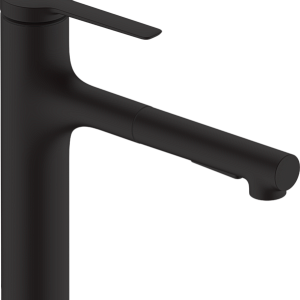 Hansgrohe Zesis Смеситель для кухни с выдвижным изливом, цвет: черный 74804670