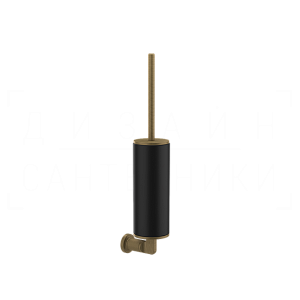 Gessi Inciso Ершик для унитаза подвесной, с кермической колбой Neolite, цвет: black/antique brass 58520#713