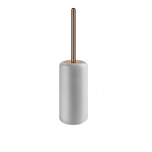 Gessi Goccia Ершик для унитаза напольный, с кермической колбой Gres, цвет: white/copper PVD 38043#030