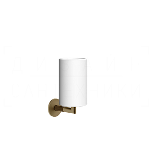 Gessi Ingranaggio Стакан подвесной, керамический Neolite, цвет: white/deep bronze brushed PVD 63807#791