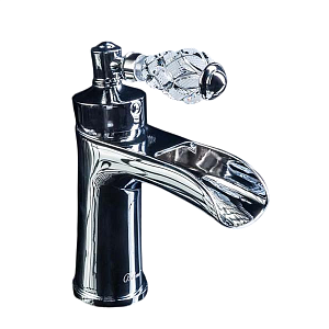 Boheme Vogue Crystal Смеситель для раковины без дк, длина излива 11 см, каскад, цвет: chrome 221-CRST