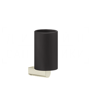 Gessi Rilievo Стакан подвесной, керамический Neolite, цвет: black/nickel PVD 59508#720