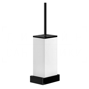 Gessi Inverso/Rettangolo Ершик для унитаза подвесной, колба Neolite, цвет: white/black metal PVD 20819#706