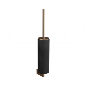 Gessi Origini Ершик для унитаза подвесной, колба Neolite, цвет: black/coffee bronze brushed PVD 66420#761