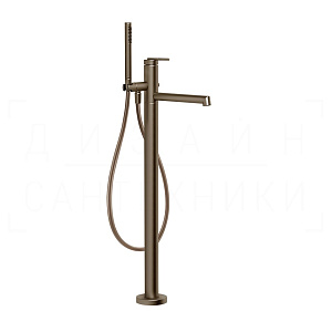 Gessi Ingranaggio Смеситель для ванны напольный, с душ. гарн., излив 26 см, цвет: coffee bronze PVD 63528#761
