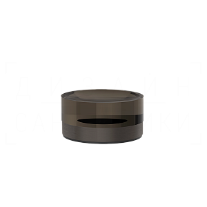 Gessi Perle Мыльница с стеклянной чашей, настольная, цвет: black metal brushed PVD 74826#707