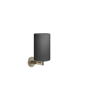 Gessi Ingranaggio Стакан подвесной, керамический Neolite, цвет: black/finox brushed nickel 63808#149