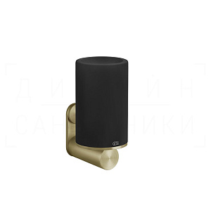 Gessi 316 Стакан подвесной, керамический Neolite, цвет: black/brushed brass PVD 54708#727