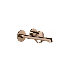 Gessi Anello Смеситель для раковины встраиваемый, внеш. часть, излив 17,5-20,5 см, цвет: copper PVD 63383#030