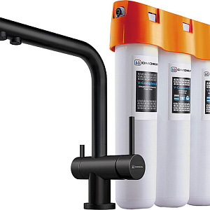 Omoikiri Nagano-GB + Pure Drop Lite Смеситель для кухни + фильтр, цвет: графит 4284.8028