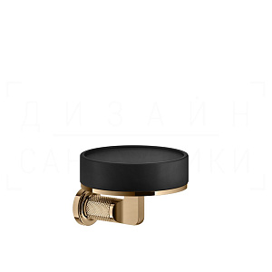 Gessi Inciso Мыльница с керамической чашей Neolite, подвесная, цвет: black/warm bronze PVD 58502#735