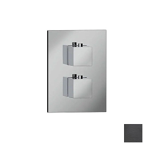Almar Core Square Термостат для душа, внешняя часть на 2 потребителя, цвет: brushed absolute black E176822.AB