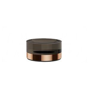 Gessi Perle Мыльница с стеклянной чашей, настольная, цвет: copper PVD 74826#030